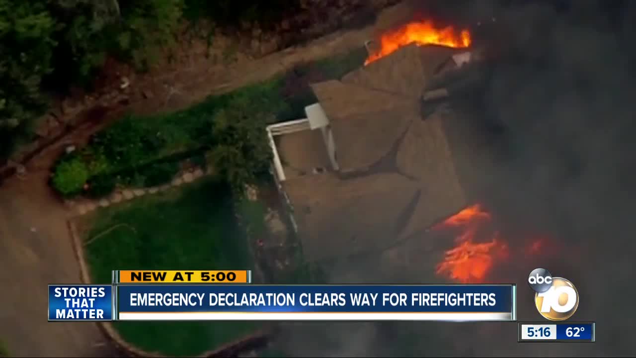 Emergency declaration clears way for firefighters