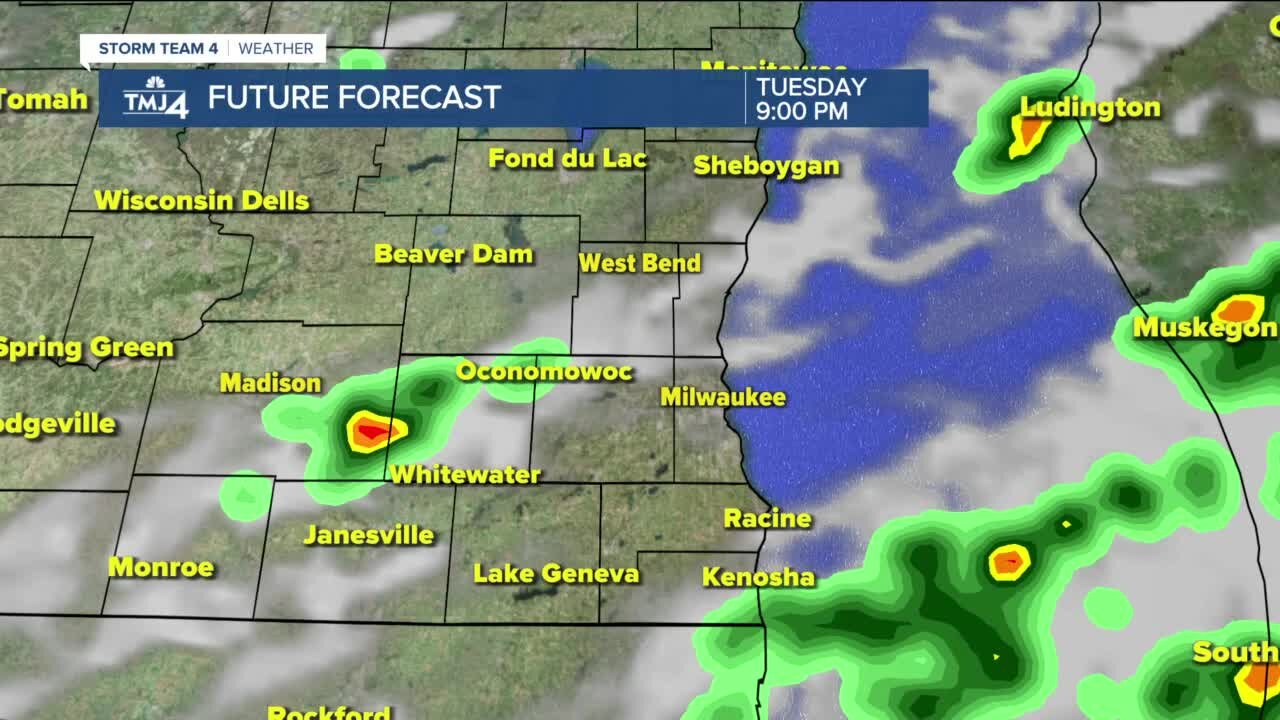 Storms possibly continue into Tuesday