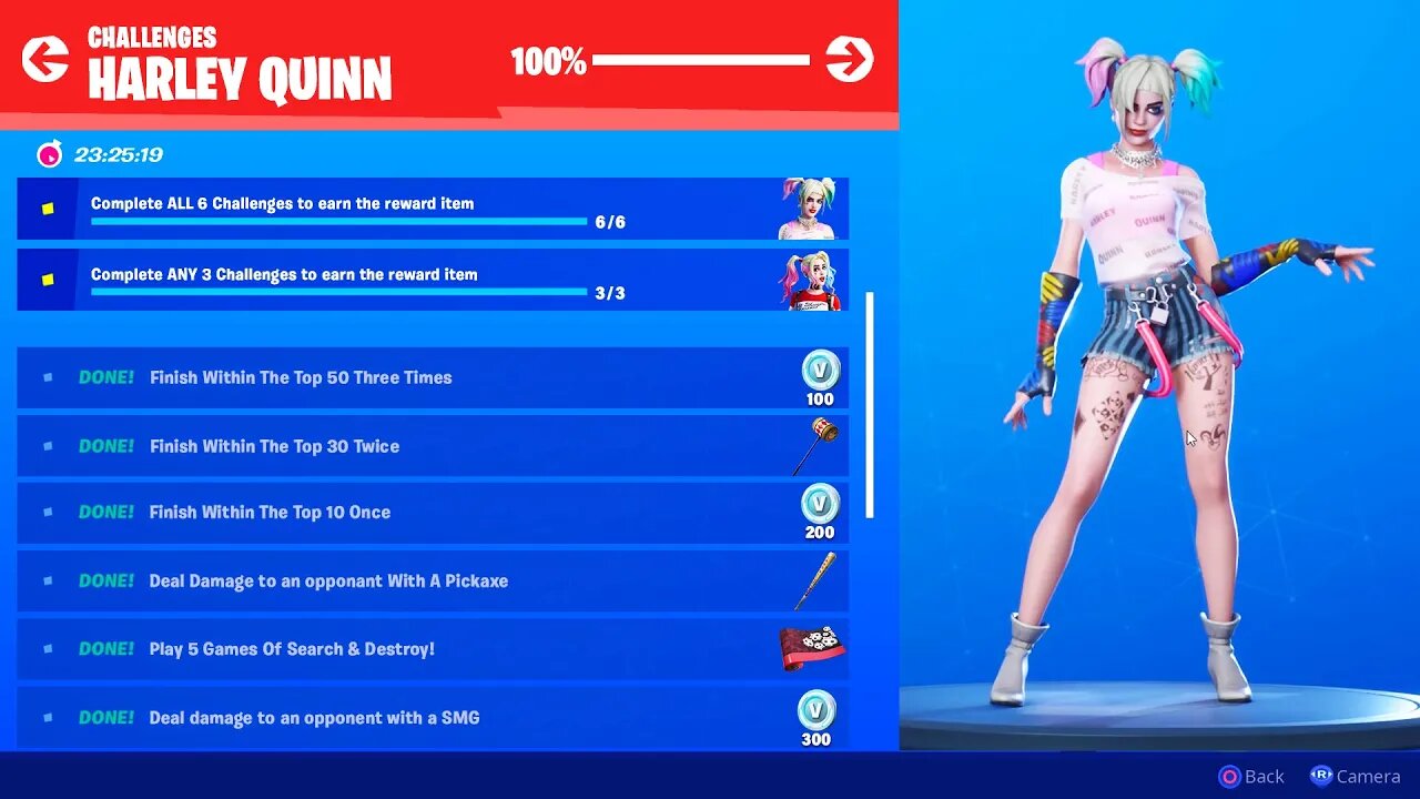 How To Complete ALL The *NEW* "HARLEY QUINN" Challenges In Fortnite! (Free Skin)