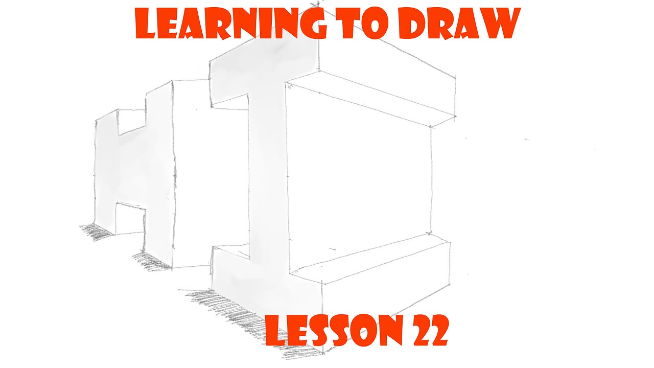 Learning To Draw: Lettering in two-point perspective (Lesson22)