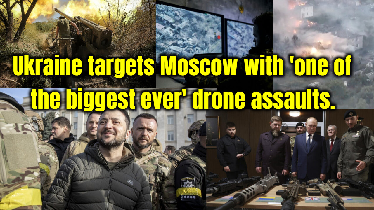 Ukraine targets Moscow with 'one of the biggest ever' drone assaults.