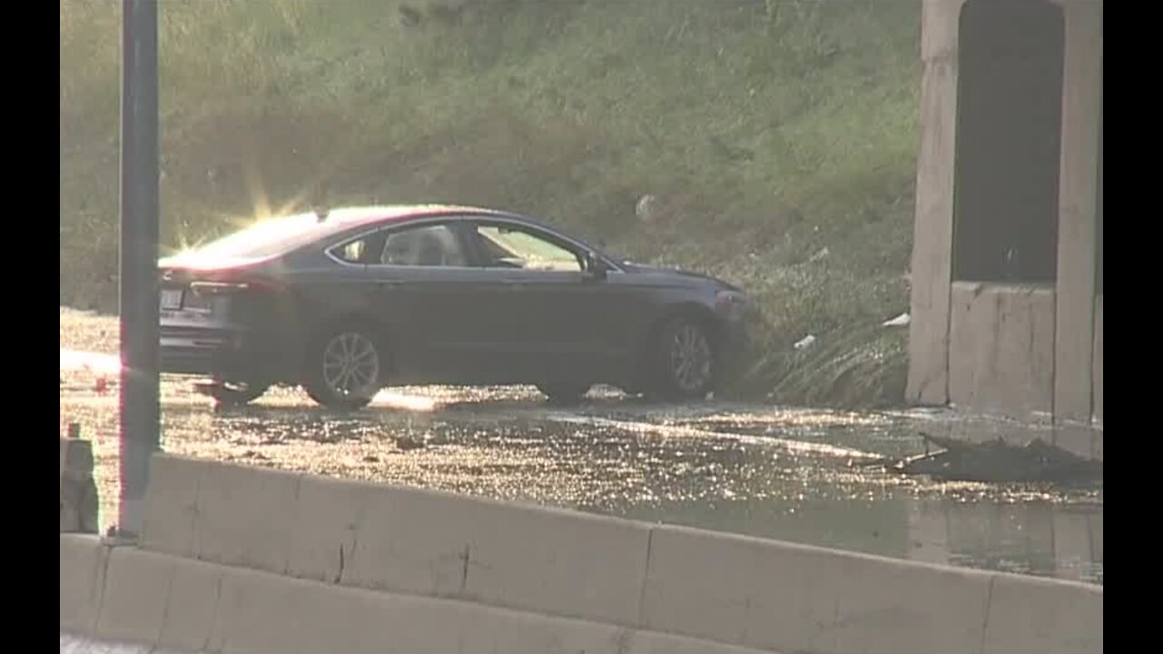 How could flooding & standing water affect long-term road conditions on I-94?