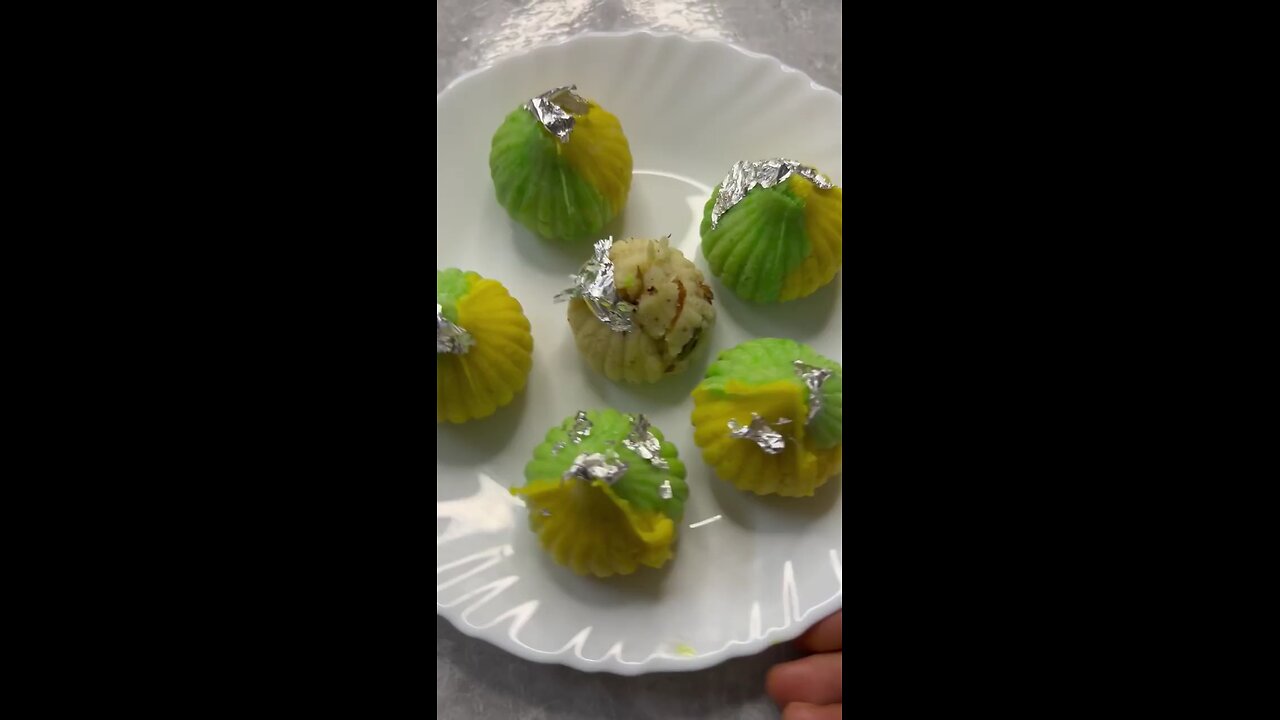 recipe of colorful modak dessert