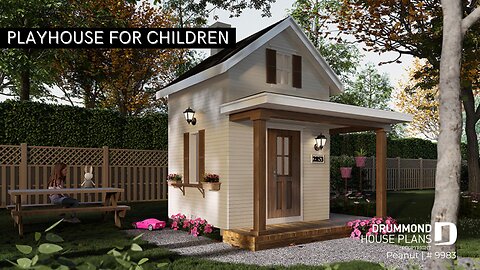 Small Farmhouse playhouse to build yourself by Drummond House Plans (Plan #9983)