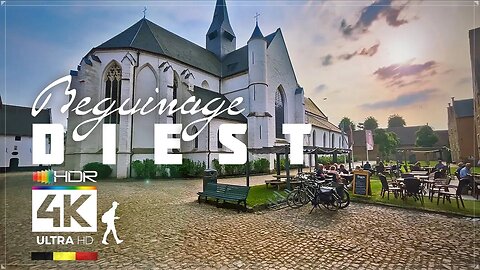 Walking in the Old Historic Beguinage of Diest, Belgium 4K HDR Binaural