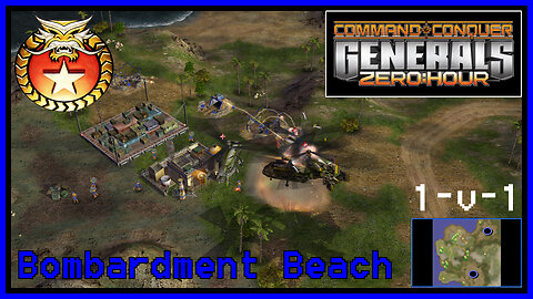 C&C Generals Zero Hour | Tank General | 1v1 | Bombardment Beach