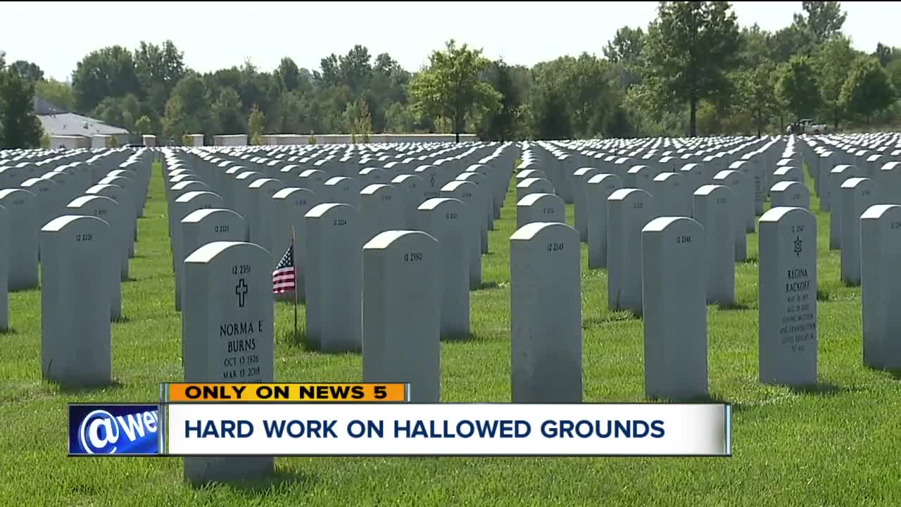 'My friends are buried here': Arborists, veterans spruce up national cemetery