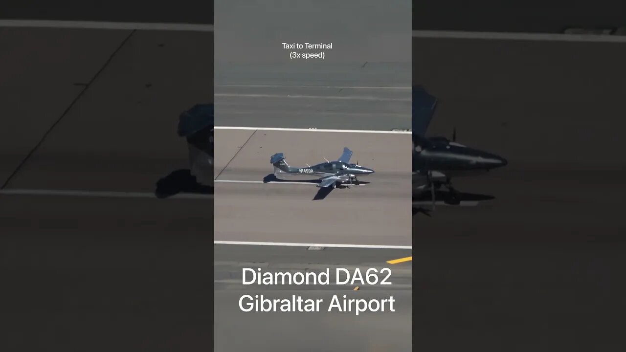 Diamond Aircraft Taxi to Terminal at Gibraltar Airport #shorts