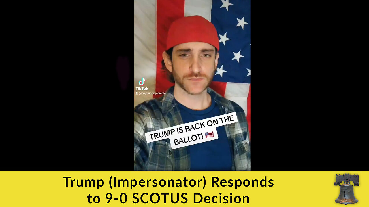 Trump (Impersonator) Responds to 9-0 SCOTUS Decision