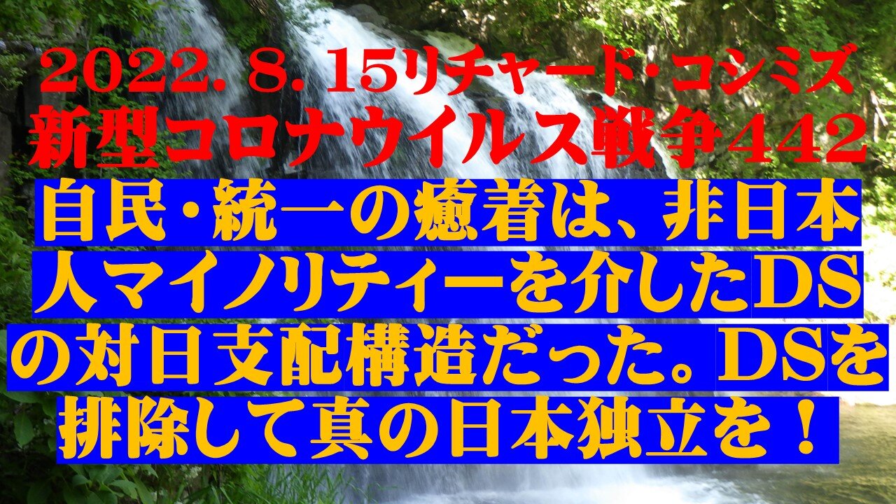 ２０２２．８．１５リチャード・コシミズ 新型コロナウイルス戦争４４２