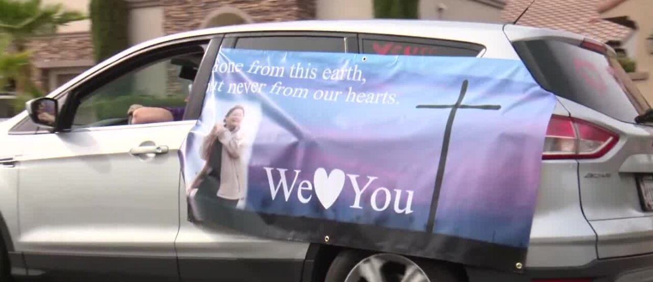 Drive-thru funeral for Las Vegas women