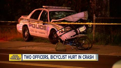 2 Tampa Police officers injured in crash