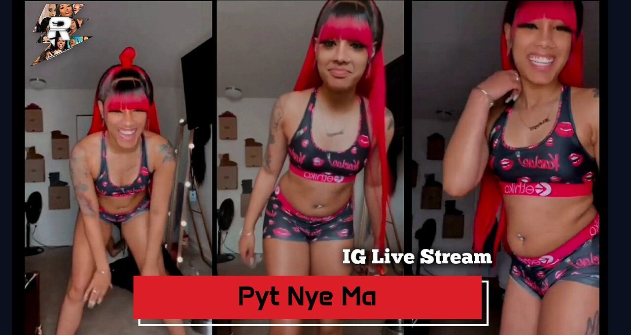 Pyt Nye Ma twerking in booty shorts