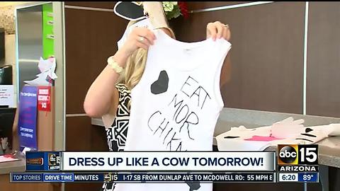 Dress up like a cow on Tuesday for a great deal at Chick-Fil-A