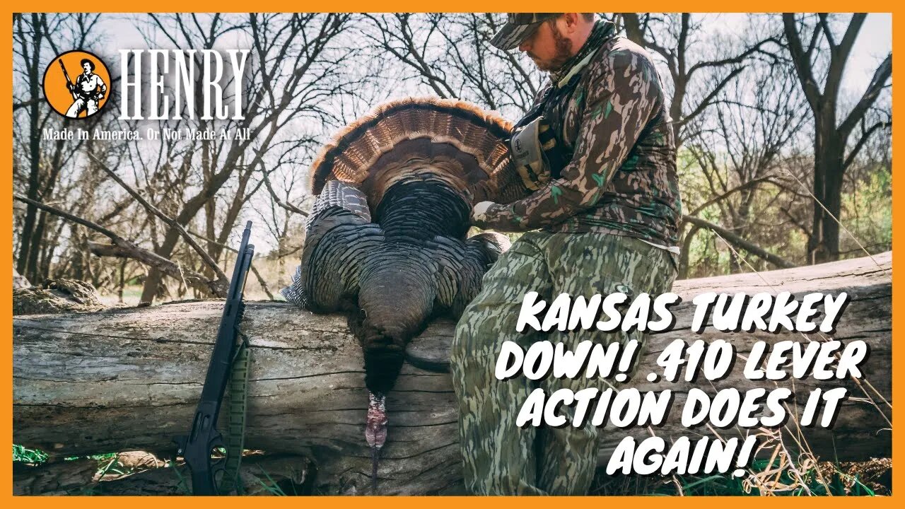 Kansas bird down! Turkey hunting with a .410 lever action shotgun!