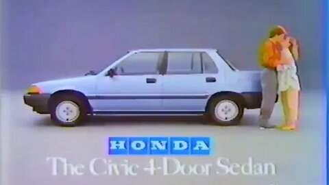 1986 Honda Civic Commercial "It's Great For Baby Showers" (80's Honda)