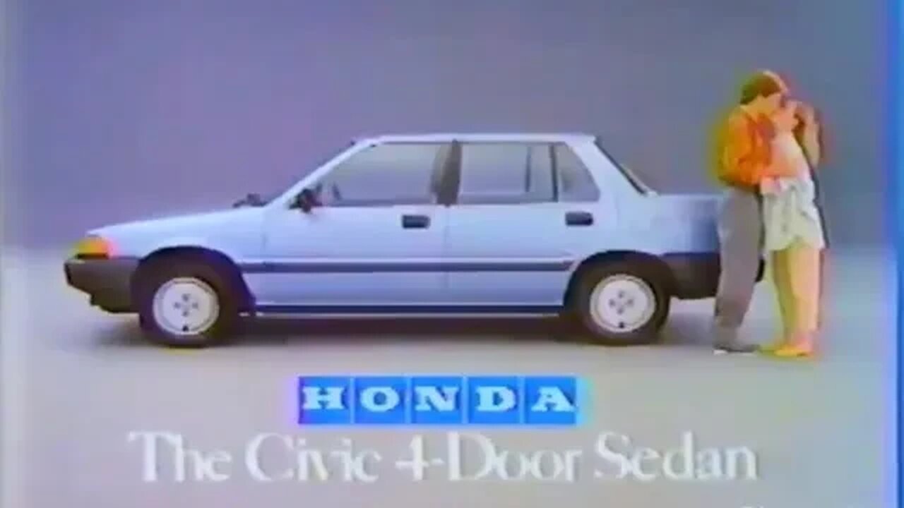 1986 Honda Civic Commercial "It's Great For Baby Showers" (80's Honda)