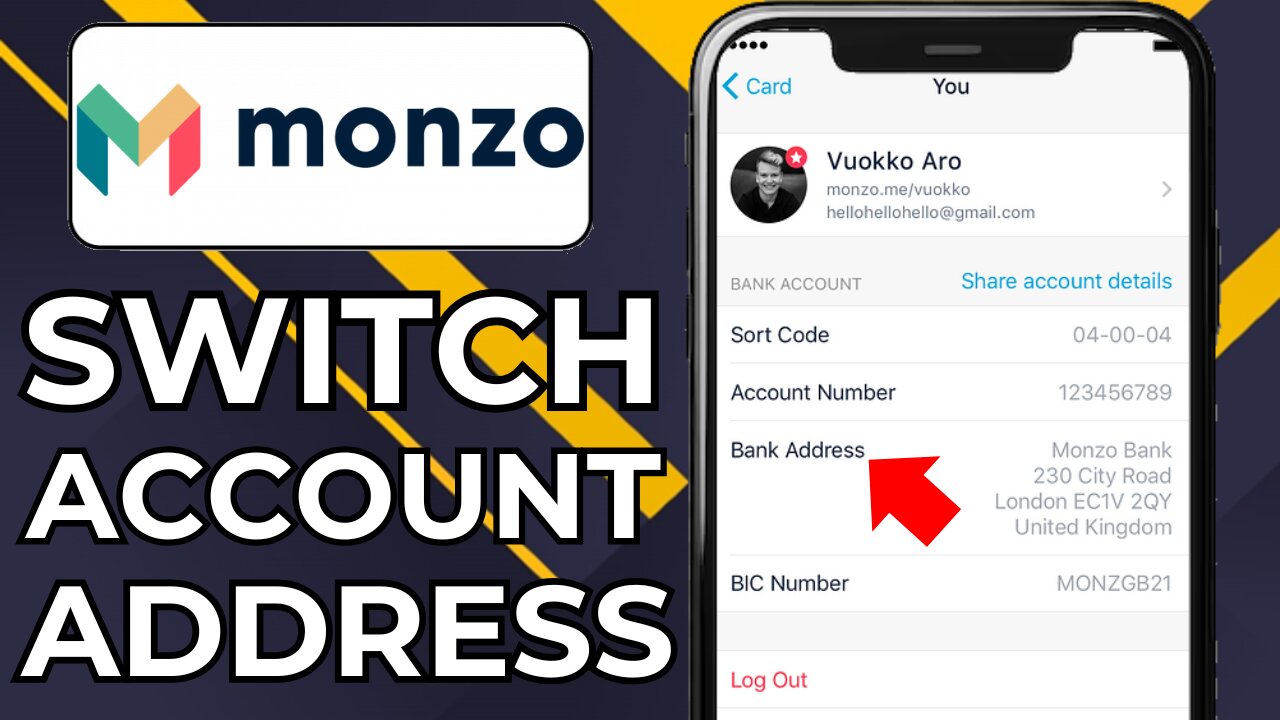 HOW TO CHANGE ADDRESS ON MONZO ACCOUNT