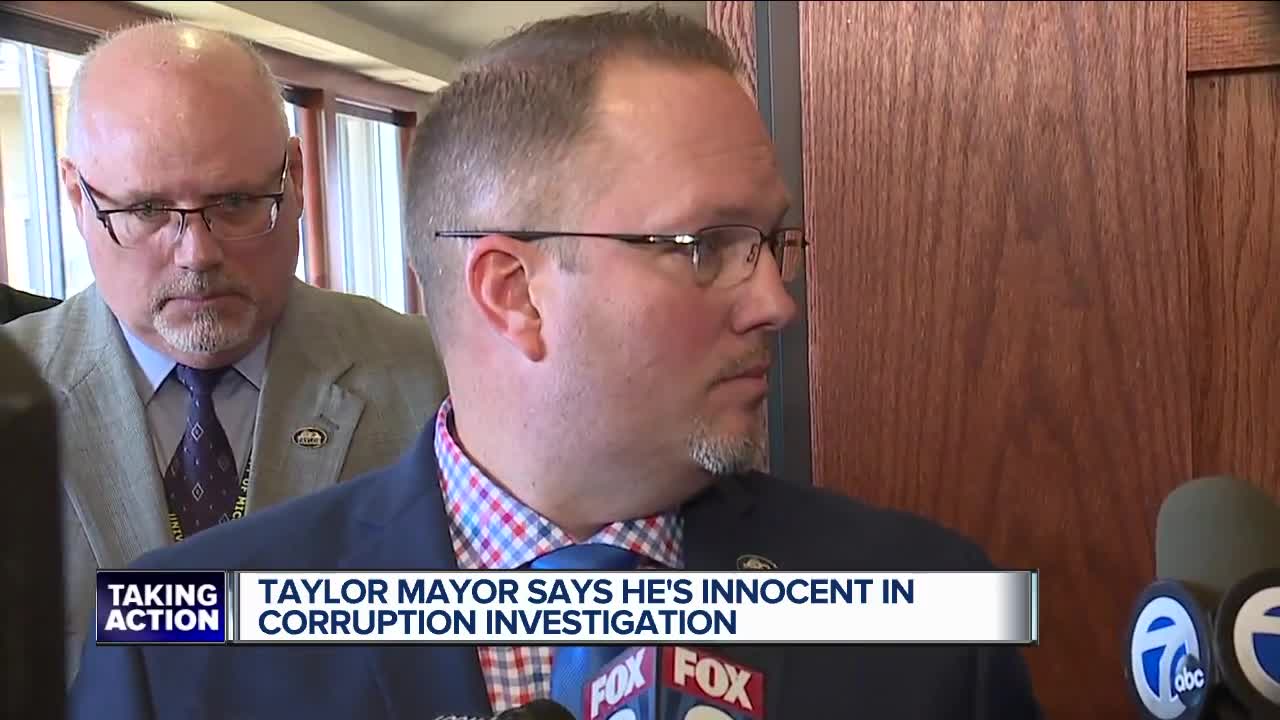 Taylor mayor says he's innocent in corruption investigation