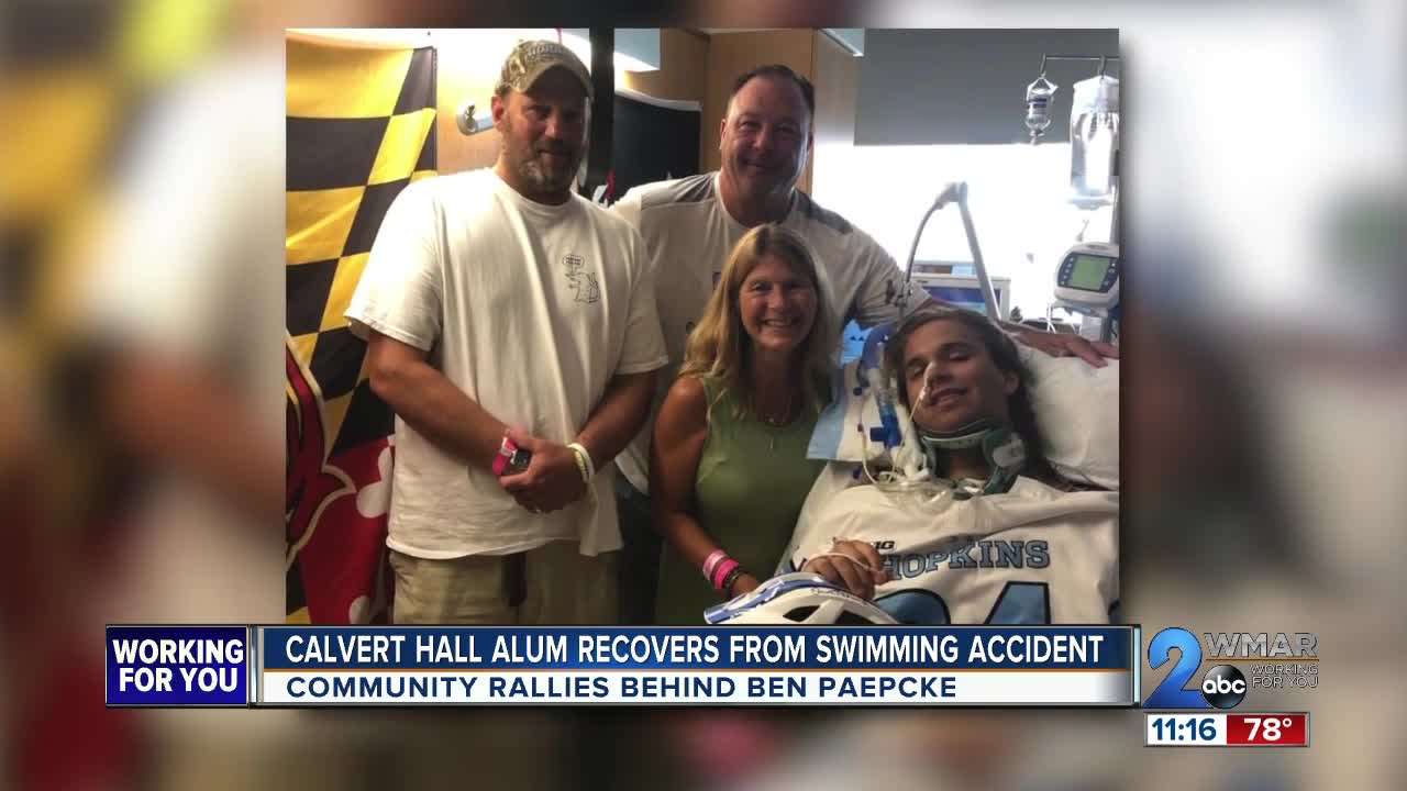 Community rallies behind Calvert Hall alum hurt at Ocean City