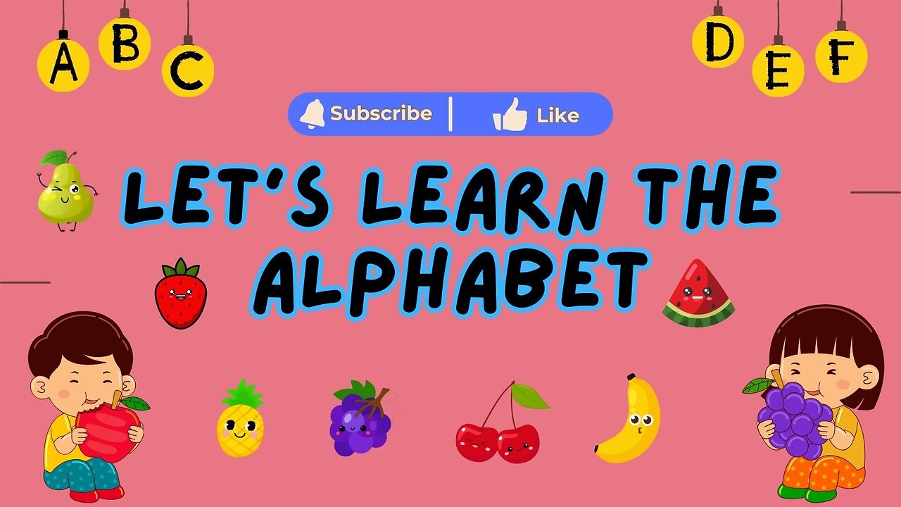 Fruity Alphabets | Learn Fruits Name in English | Fruits names for kids and toddlers