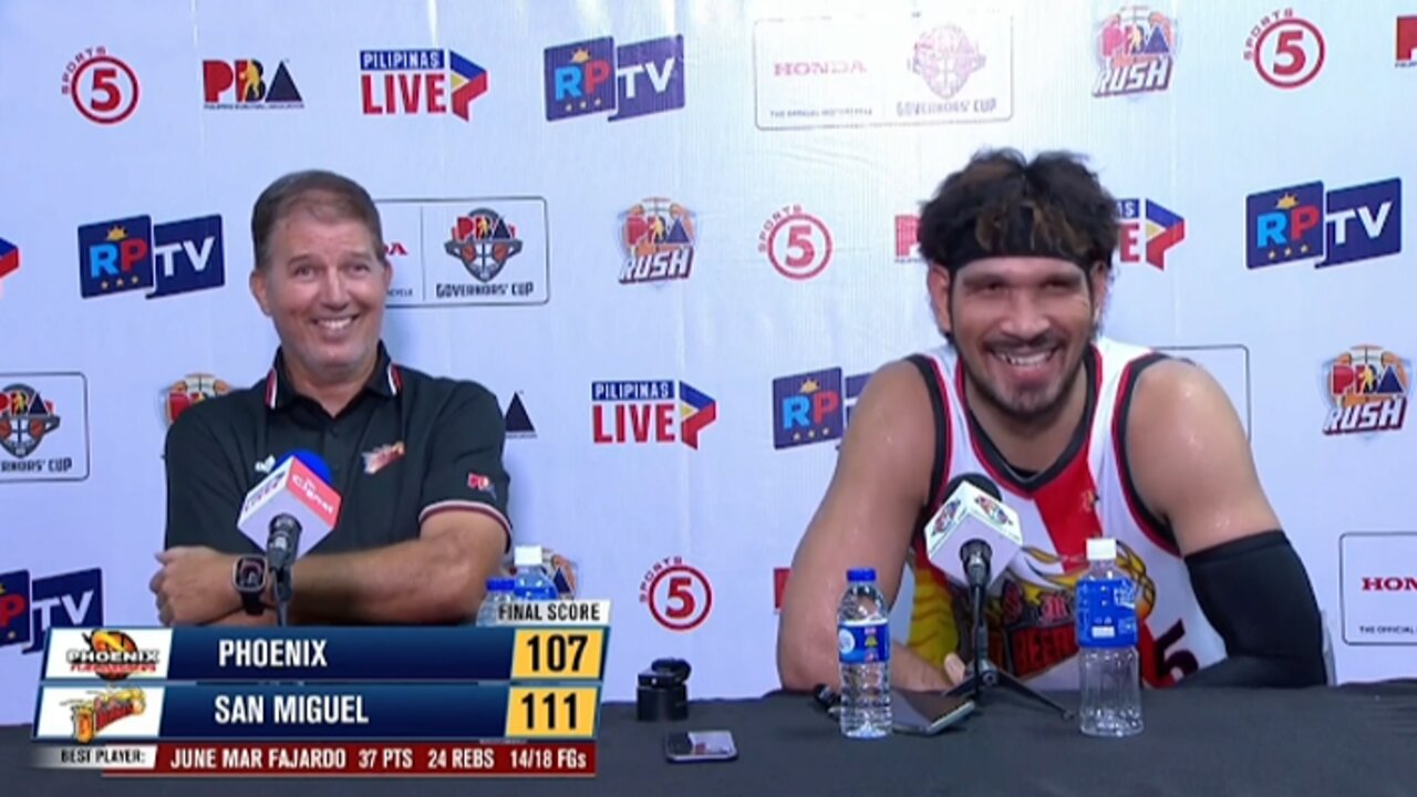Interview with Best Player June Mar Fajardo and Coach Jorge Gallent [August 21, 2024]