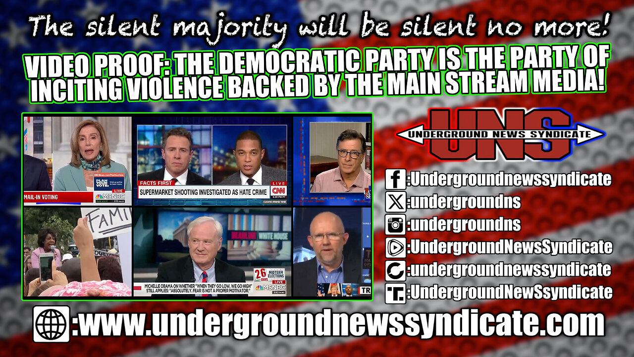 Video Proof: The Democratic Party is the Party of Inciting Violence Backed by the Main Stream Media!