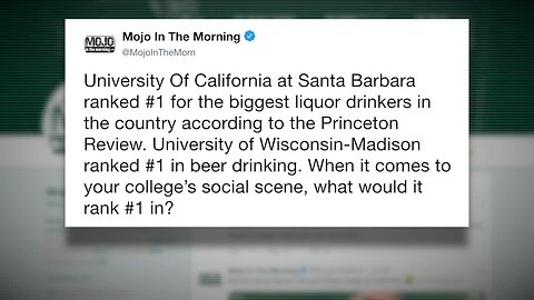 Mojo in the Morning: List of colleges with the biggest liquor drinkers