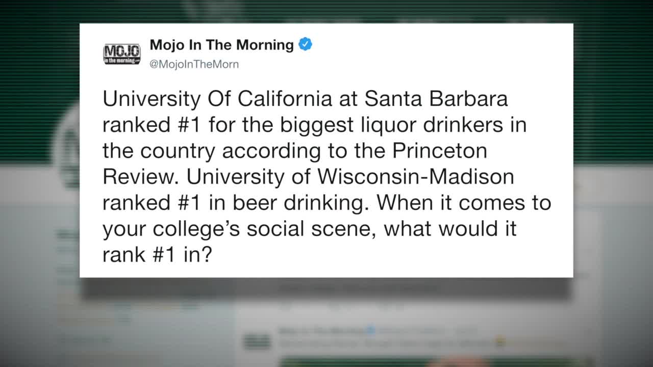 Mojo in the Morning: List of colleges with the biggest liquor drinkers