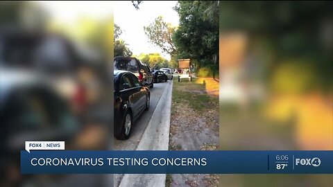 Lines are forming to get tested for COVID-19 at NCH in Naples, and some ar getting turned away