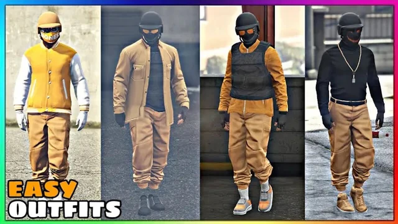 Top 4 Best Easy To Make Male Tryhard Orange Jogger Outfits #4 (GTA Online)