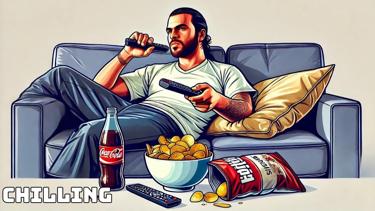 Men are Chilling and Relaxing as Society Collapses