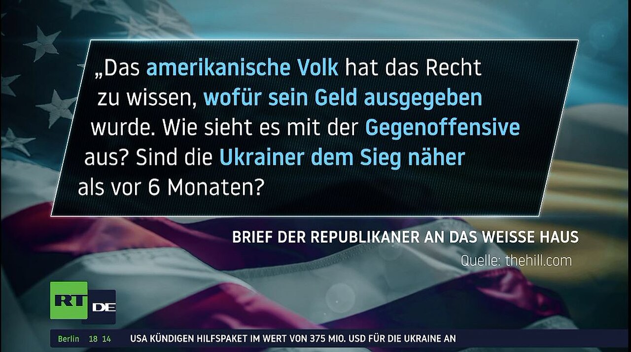 Neues Hilfspaket für die Ukraine in Milliardenhöhe – Republikaner zeigen sich empört