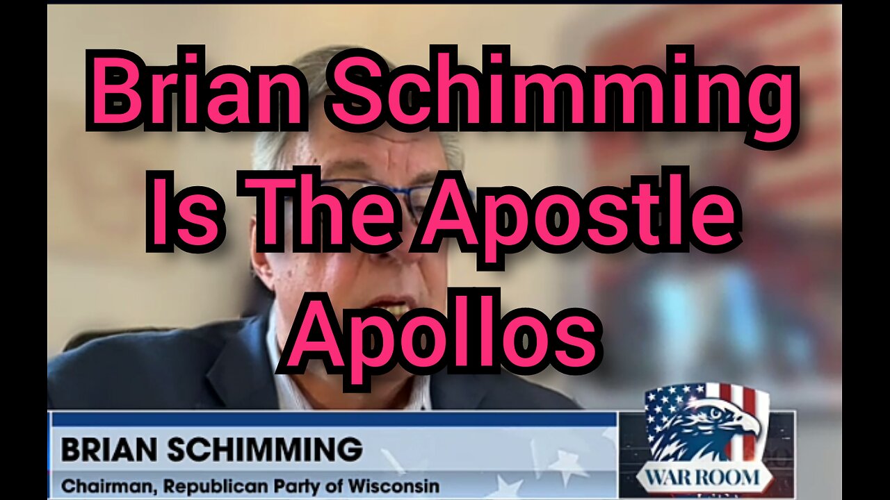 Brian Schimming Is The Apostle Apollos