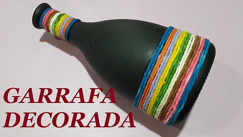 DIY - GARRAFA DECORADA COM BARBANTE @lucibuzo