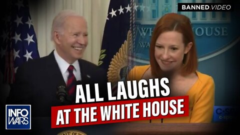 Biden Administration Laughs With Media Pool While War Rages In Ukraine