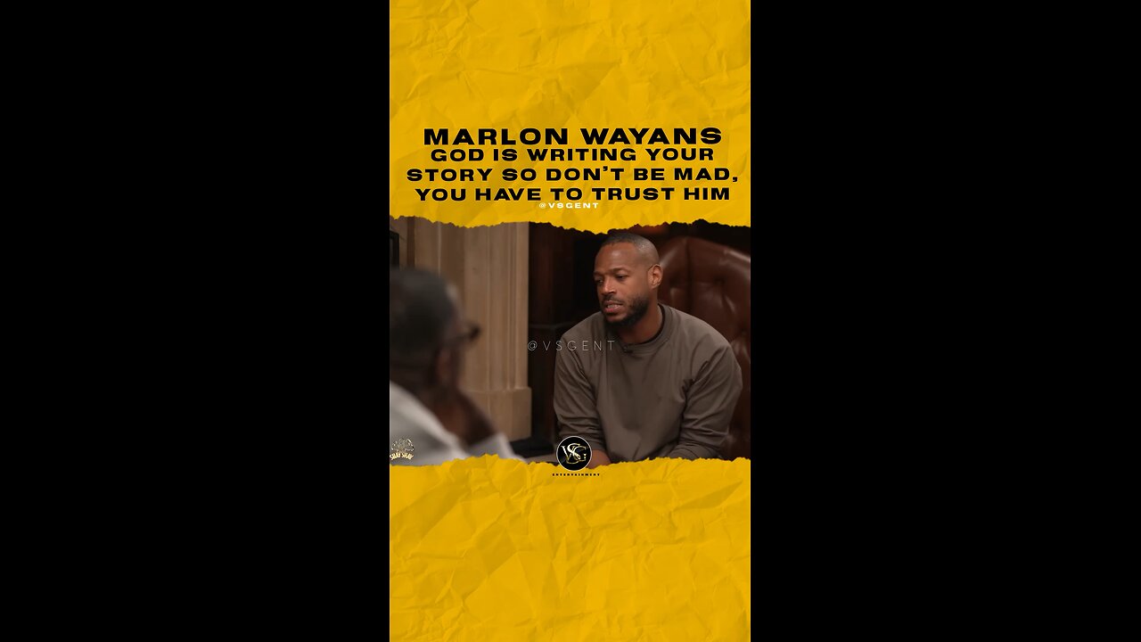 @marlonwayans God is writing your story so don’t get mad, you have to trust him