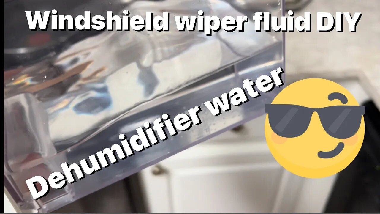 Make windshield wiper fluid out of dehumidifier water