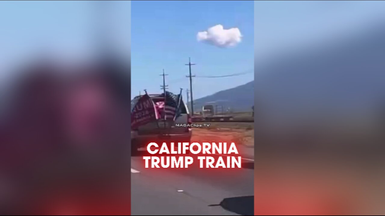 Massive Trump Train in California