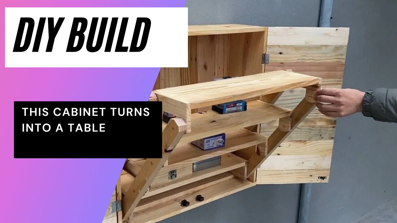 Heres how to build a Cabinet that turns into a Table Creative and Unique Woodworking Project