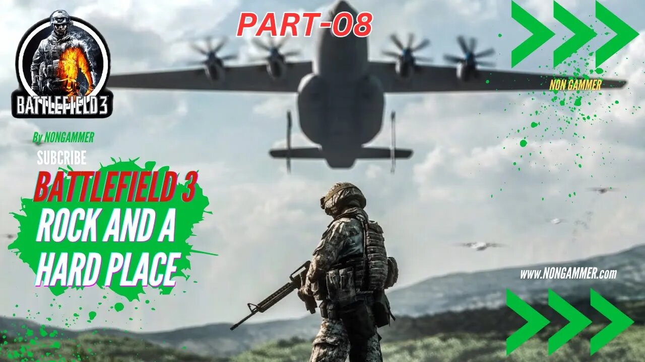 Battlefield 3 - Rock and a Hard Place - Player Gameplay Campaign #NonGammer #nongammer