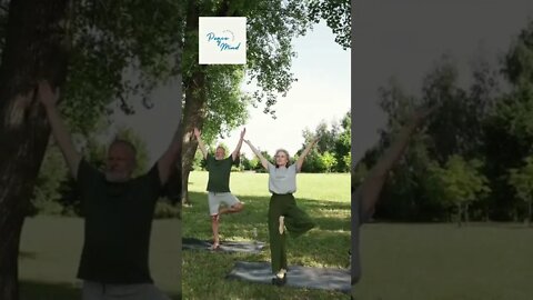 Elderly Couple Doing Morning Yoga at Park #yoga #fitness #shorts