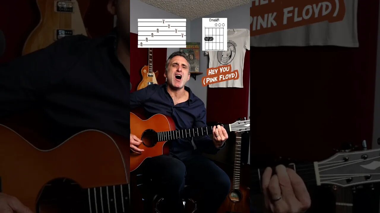 The awesome final verse of Hey you by Pink Floyd with a Nashville tuning #shorts