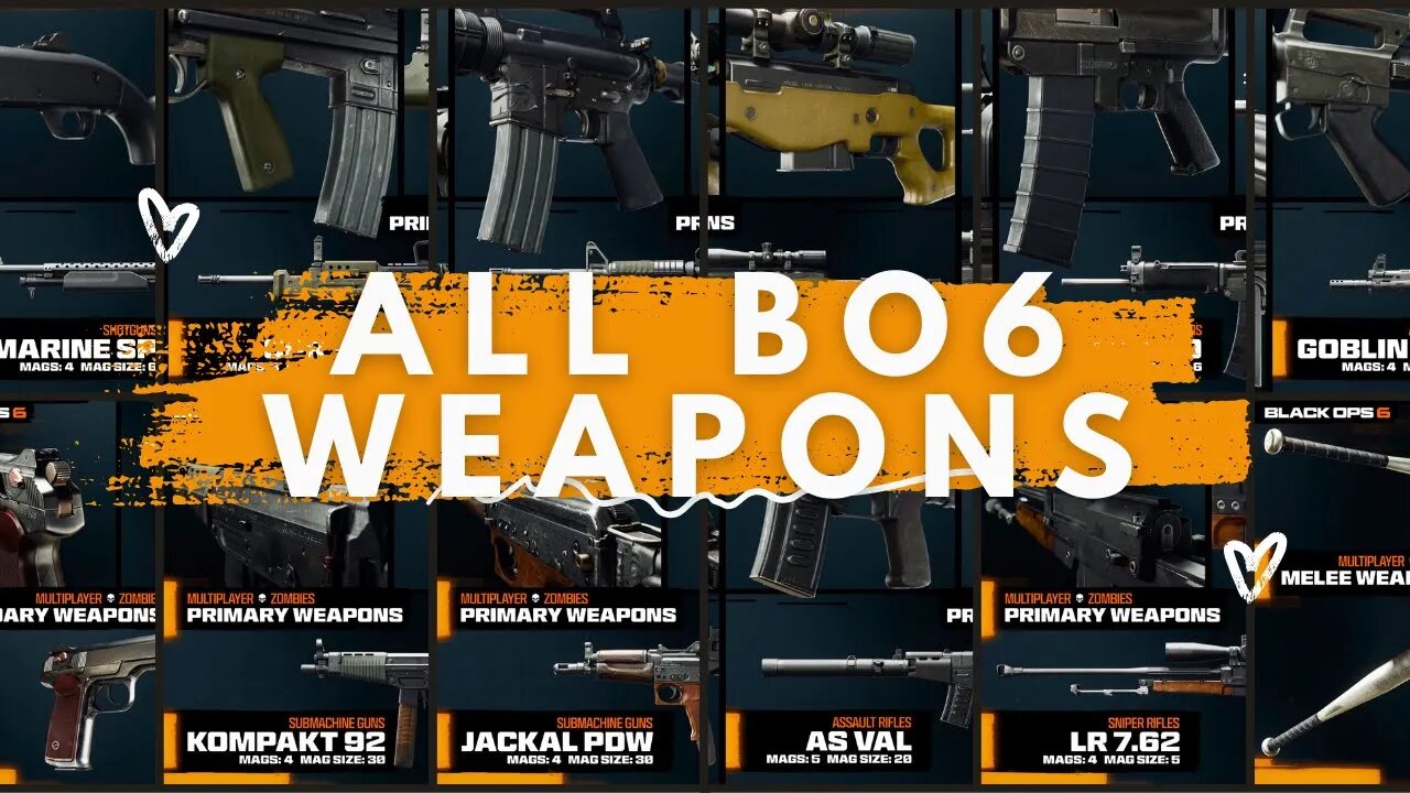 ALL WEAPONS IN BLACK OPS 6!