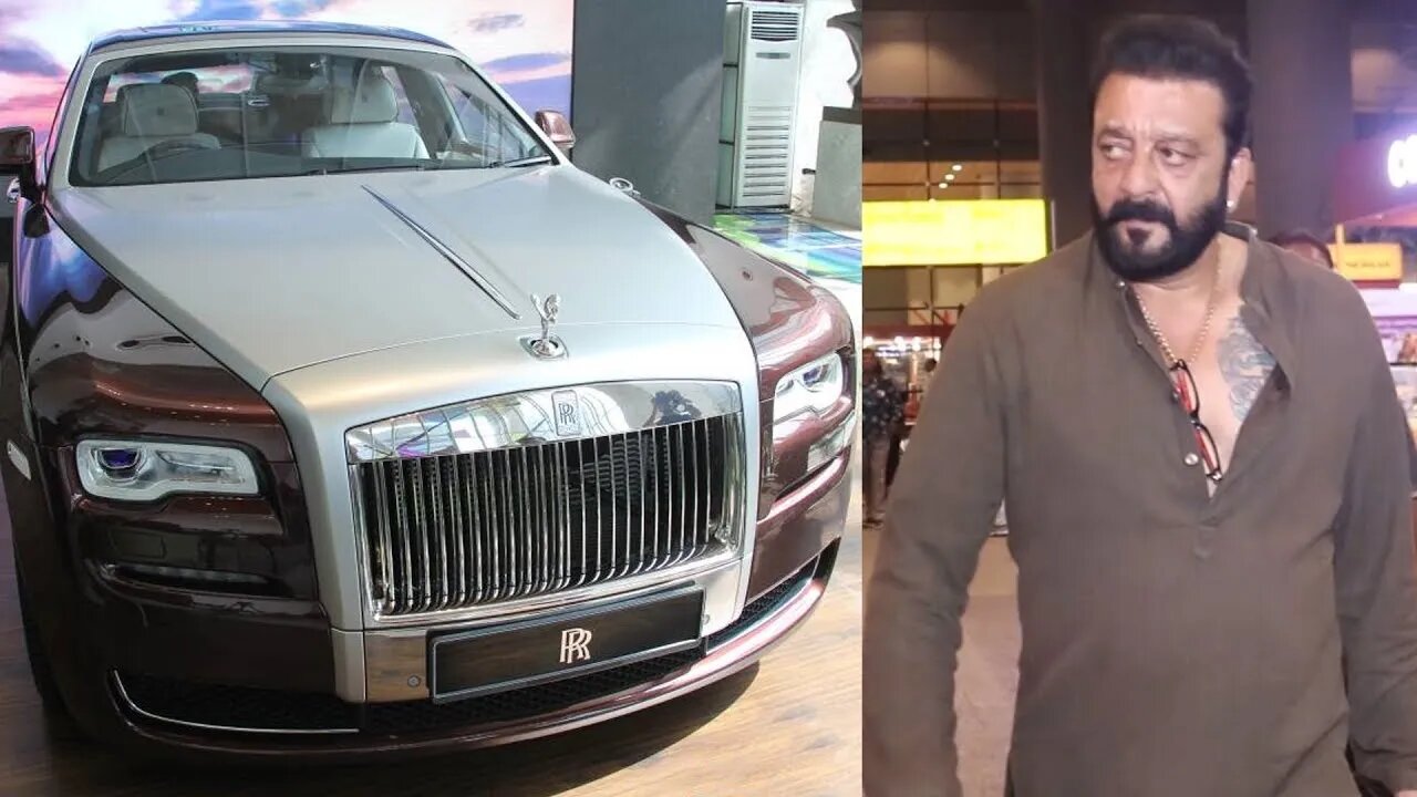 Sanjay Dutt with his Rolls Royce Ghost worth more than ₹5,00,00,000/- at Mumbai Airport 📸 🔥