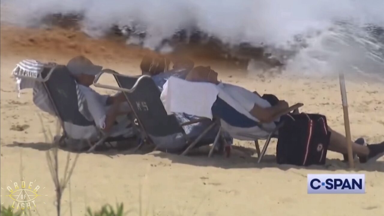 Breaking News: President Joe Biden taken out by a massive wave at Rehoboth Beach, Delaware.