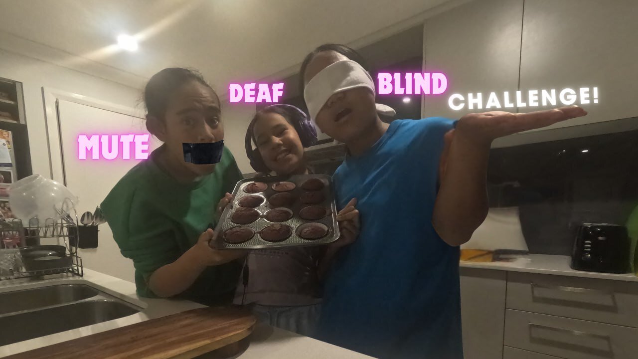 BAKING BUT WITH A TWIST! | Mute, Deaf, Blind CHALLENGE 🍰