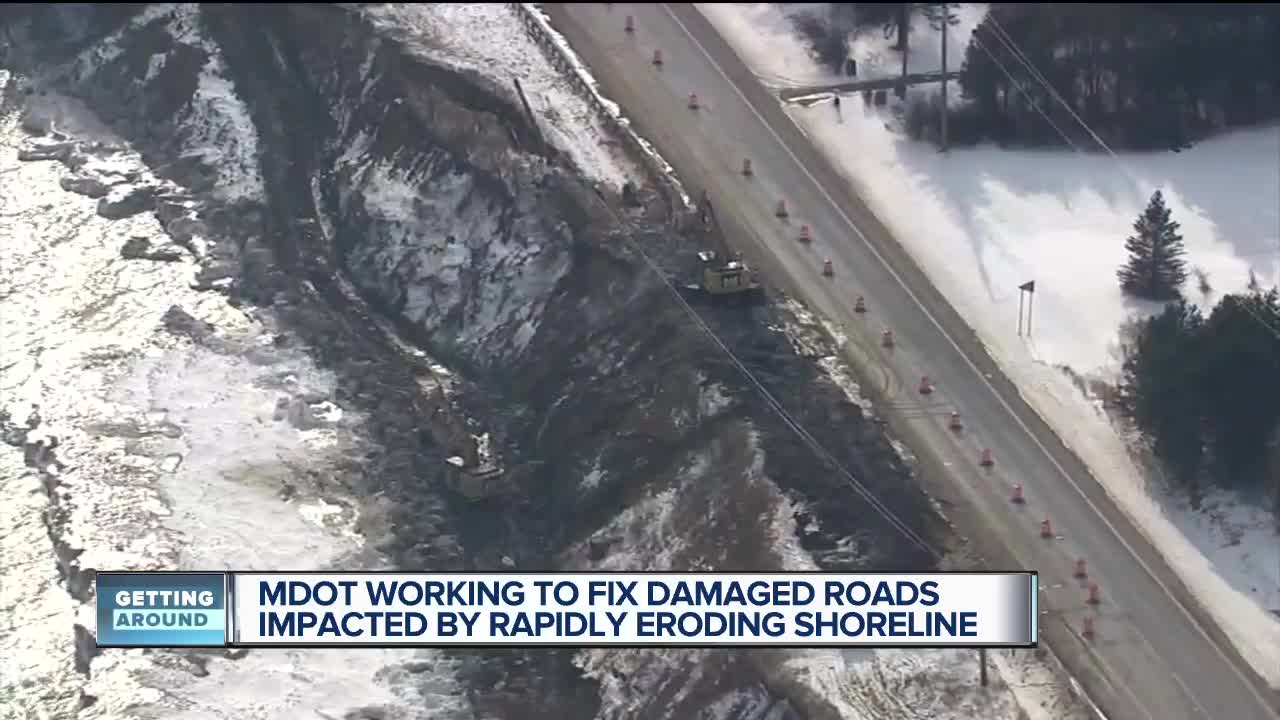 Erosion of road wreaking havoc on M-25 along Lake Huron