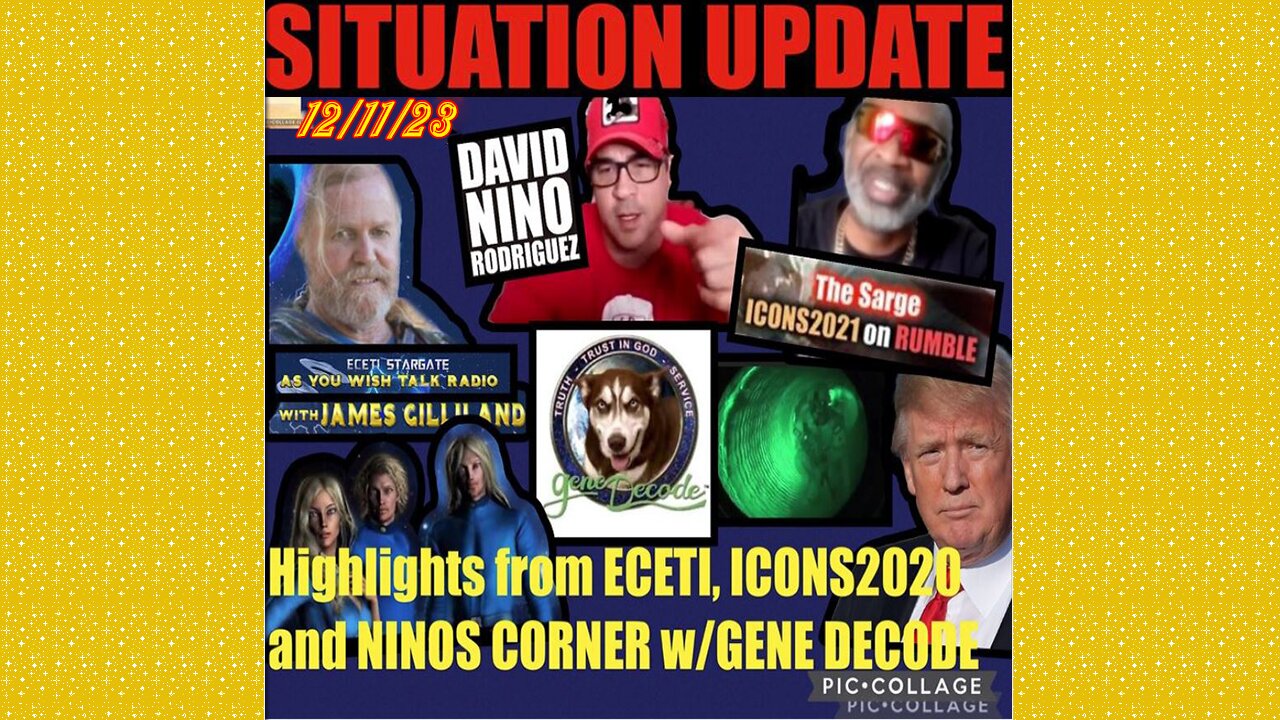 SITUATION UPDATE 12/11/23 - Reptilian History, Ascension, Gene Decode On Ninos Corner On Palestine