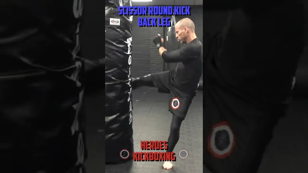 Heroes Training Center | Kickboxing & MMA - Scissor Round Kick - Back | #Shorts